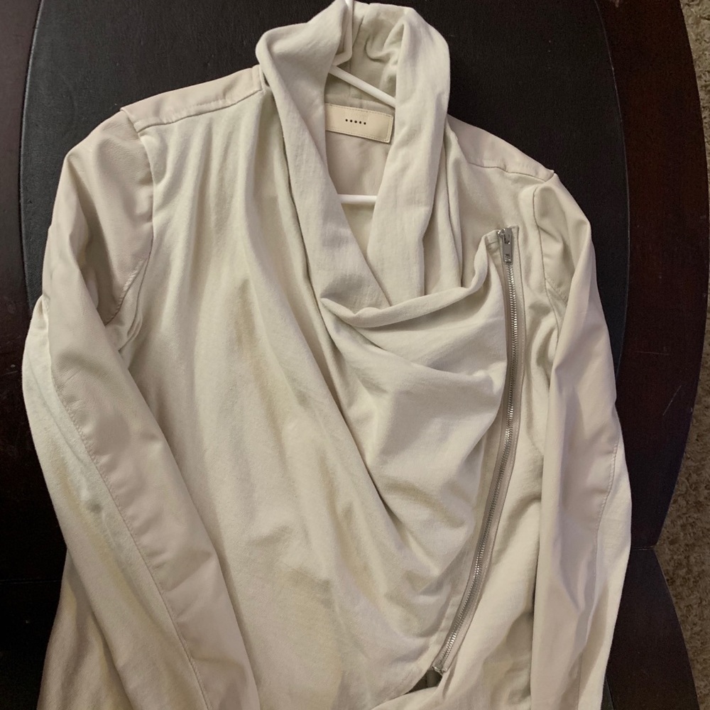 EUC BlankNYC Cream Mixed Material Jacket Medium